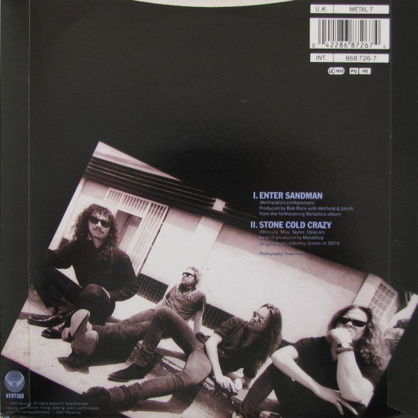 Metallica - Enter Sandman (7", Single, Pic) - Image 2