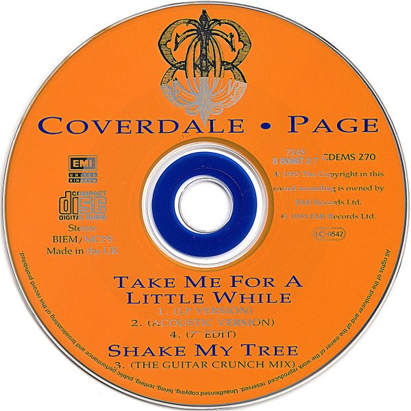 Coverdaleā¢Page* - Take Me For A Little While (CD, Single + Box) - Image 3