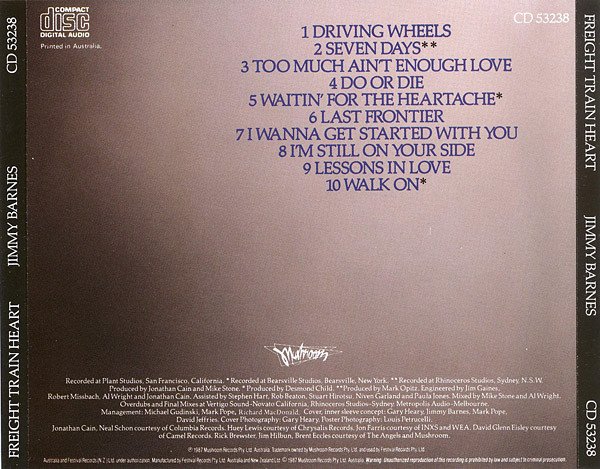 Jimmy Barnes - Freight Train Heart (CD, Album) - Image 2
