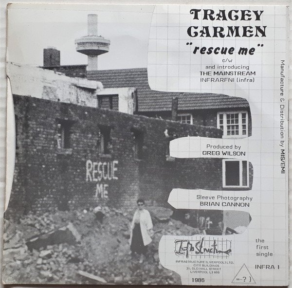 Tracey Carmen / The Mainstream - Rescue Me / Infrarfni (Infra) (7", Single) - Image 2