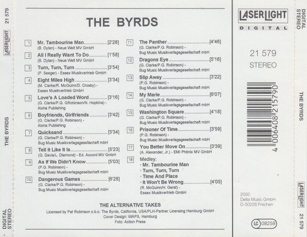 The Byrds (2), The Byrds (3) - The Alternative Takes (CD, Comp) - Image 2