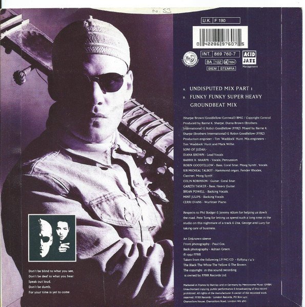 Diana Brown & Barrie K Sharpe - Eating Me Alive (7", Single) - Image 2