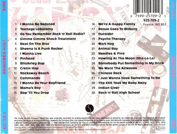 Ramones - Ramones Mania (CD, Comp) - Image 2