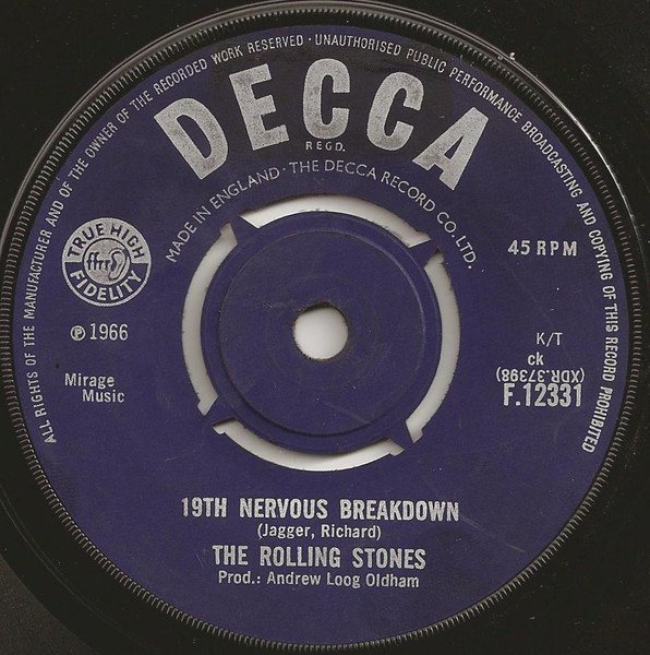 The Rolling Stones - 19th Nervous Breakdown (7", Single)