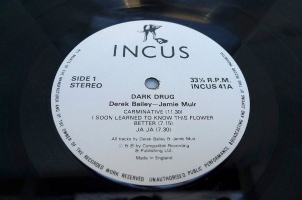 Derek Bailey / Jamie Muir - Dart Drug (LP, Album) - Image 2