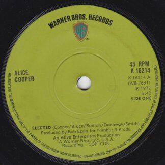 Alice Cooper - Elected (7", Single, Sol)