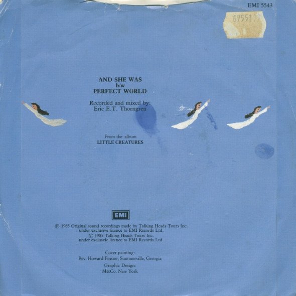 Talking Heads - And She Was (7", Single, Sil) - Image 2