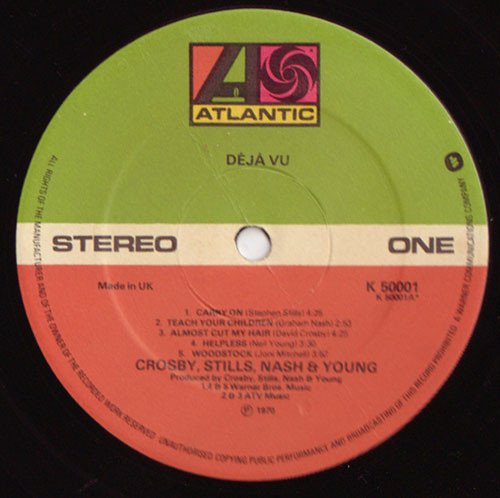 Crosby, Stills, Nash & Young - Déjà Vu (LP, Album, RE, Gat) - Image 2