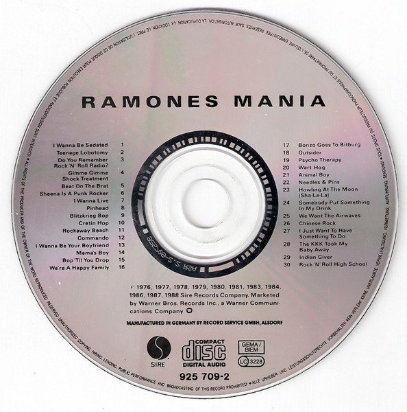 Ramones - Ramones Mania (CD, Comp) - Image 3