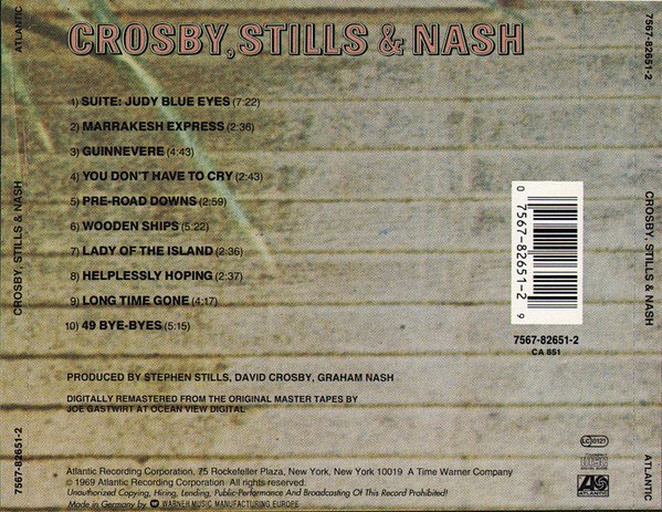 Crosby, Stills & Nash - Crosby, Stills & Nash (CD, Album, RE, RM) - Image 2