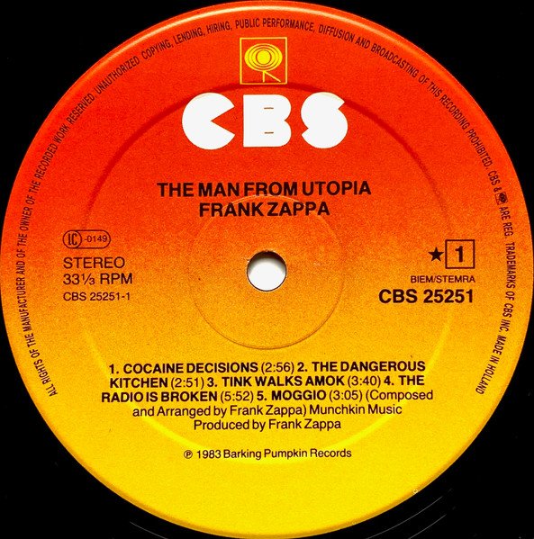 Zappa* - The Man From Utopia (LP, Album) - Image 3
