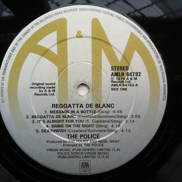 The Police - Reggatta De Blanc (LP, Album) - Image 3