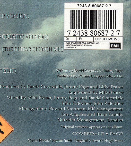 Coverdaleā¢Page* - Take Me For A Little While (CD, Single + Box) - Image 2