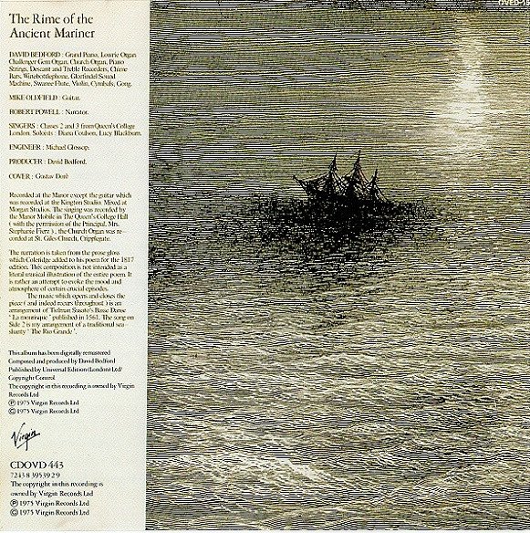 David Bedford - The Rime Of The Ancient Mariner (CD, Album, RE, RM) - Image 2