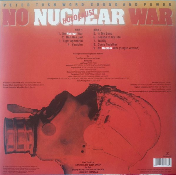 Peter Tosh - No Nuclear War (LP, Album, RE, S/Edition, Yel) - Image 2