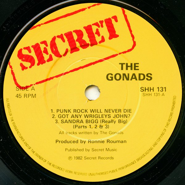 The Gonads - Pure Punk For Row People (7", EP) - Image 3