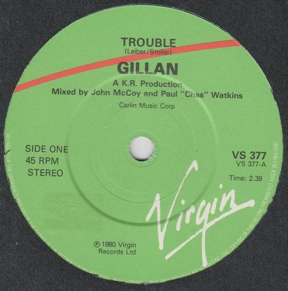 Gillan - Trouble (7", Single) - Image 3