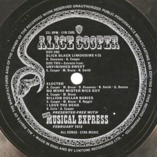Alice Cooper - Slick Black Limousine (Flexi, 7")