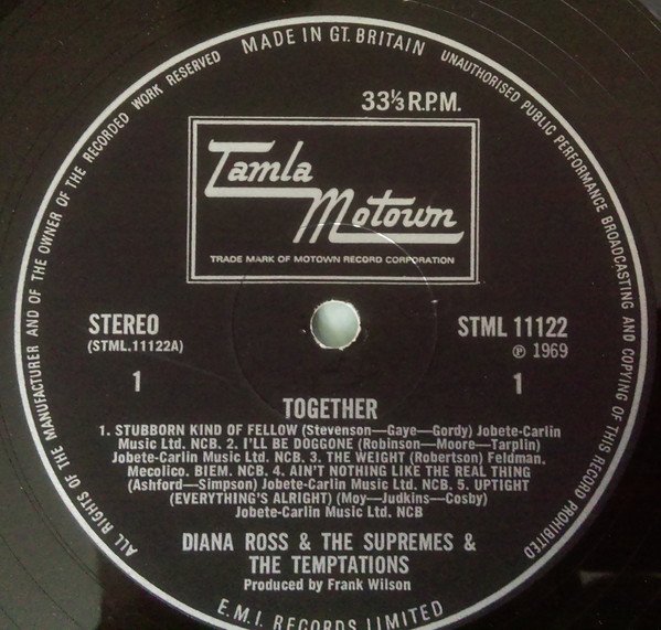 Diana Ross & The Supremes* & The Temptations - Together (LP, Album) - Image 3