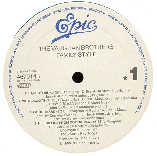 The Vaughan Brothers - Family Style (LP, Album) - Image 3