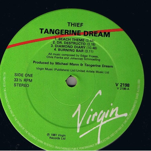 Tangerine Dream - Thief (LP, Album) - Image 3