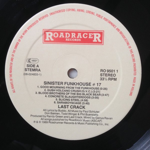 Last Crack - Sinister Funkhouse #17 (LP, Album) - Image 3
