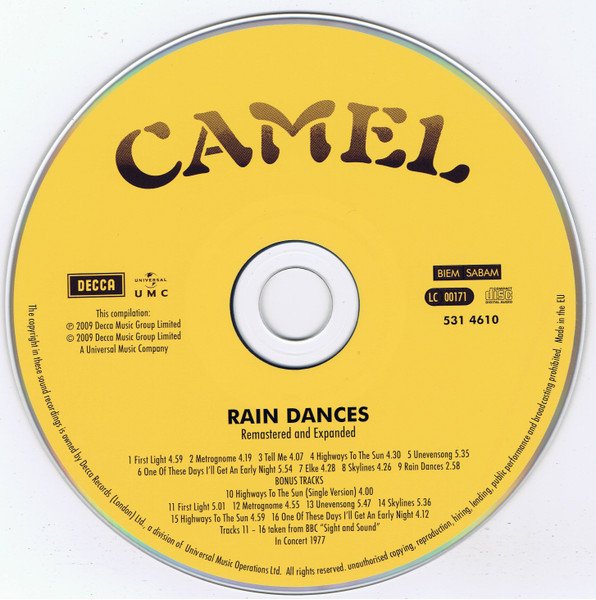 Camel - Rain Dances (CD, Album, RE, RM) - Image 3