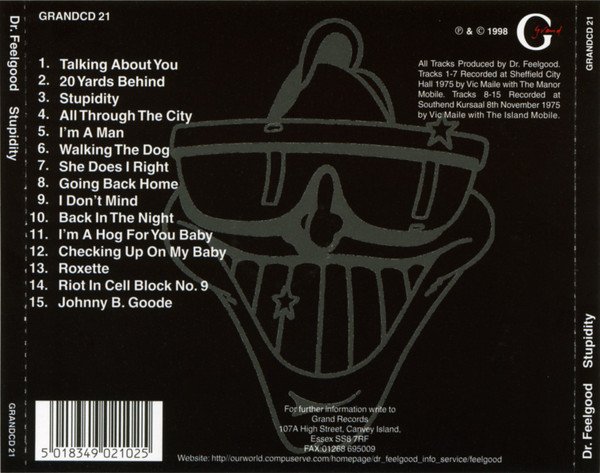 Dr. Feelgood - Stupidity (CD, Album, RE) - Image 2