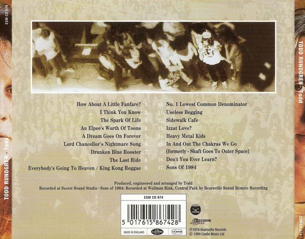 Todd Rundgren - Todd (CD, Album, RE, RM) - Image 2