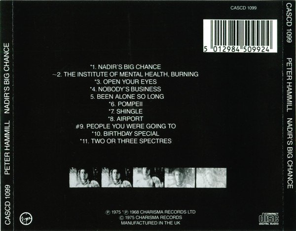 Peter Hammill - Nadir's Big Chance (CD, Album, RE) - Image 2