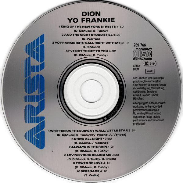 Dion (3) - Yo Frankie (CD, Album) - Image 3