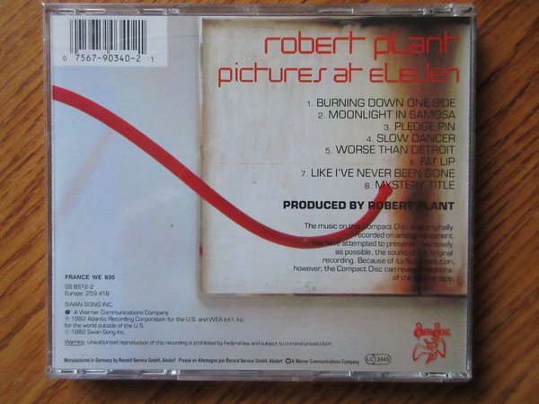Robert Plant - Pictures At Eleven (CD, Album, RE) - Image 2