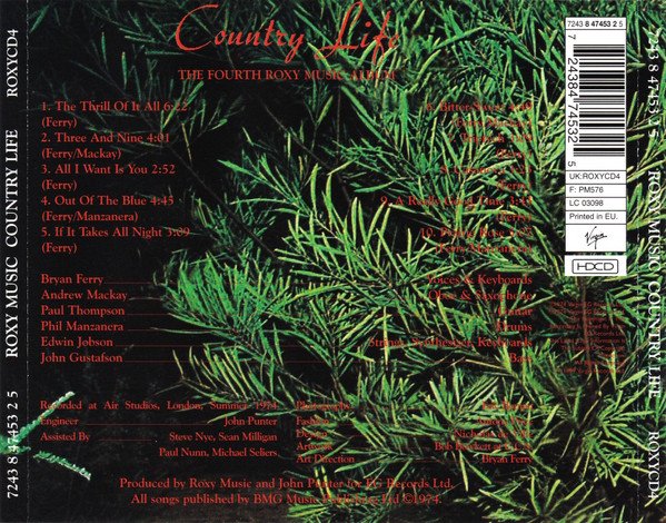 Roxy Music - Country Life (HDCD, Album, RE, RM, Arv) - Image 2