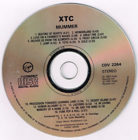 XTC - Mummer (CD, Album, RE) - Image 3