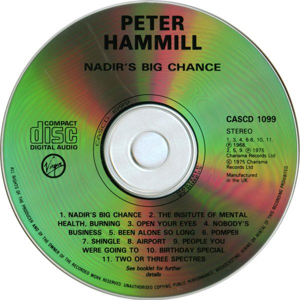 Peter Hammill - Nadir's Big Chance (CD, Album, RE) - Image 3