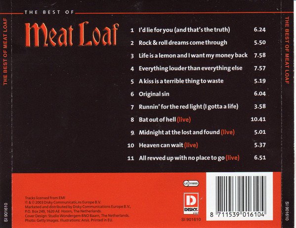 Meat Loaf - The Best Of Meat Loaf (CD, Comp) - Image 3