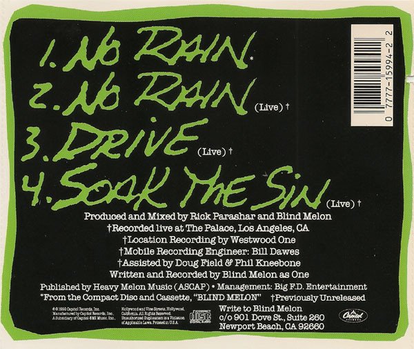 Blind Melon - No Rain (CD, Maxi) - Image 2