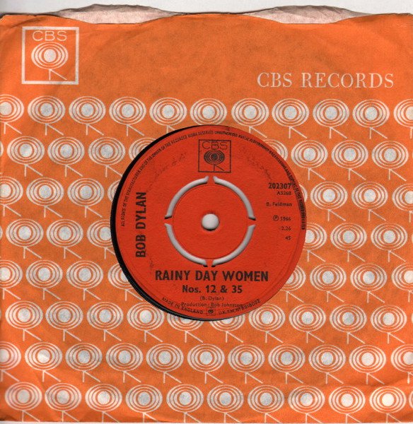 Bob Dylan - Rainy Day Women Nos. 12 & 35 (7", Single, RP) - Image 3