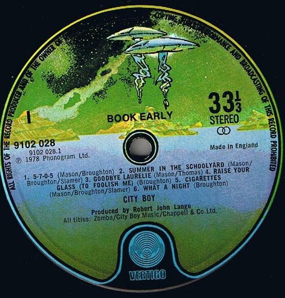 City Boy - Book Early (LP, Album) - Image 3