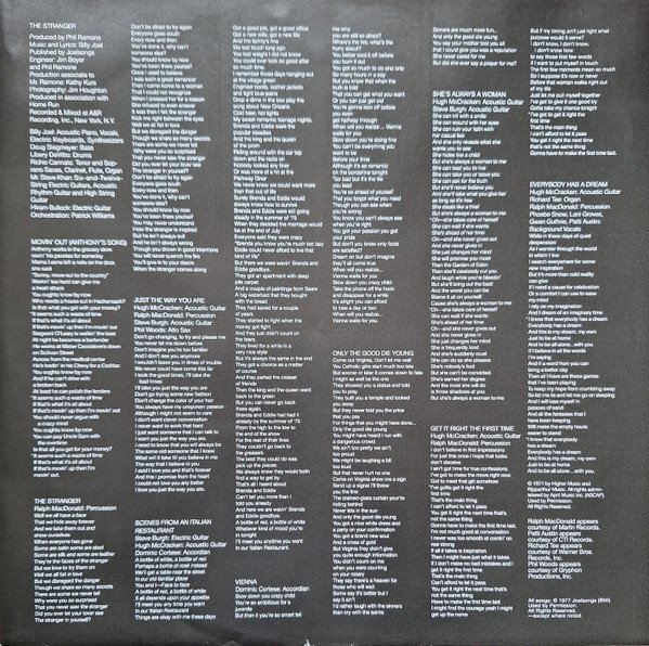 Billy Joel - The Stranger (LP, Album, RE) - Image 3