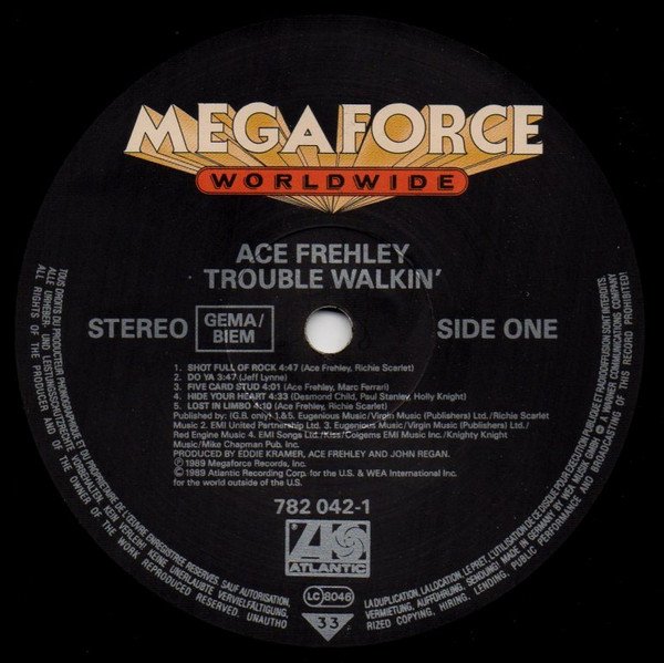 Ace Frehley - Trouble Walkin' (LP, Album) - Image 3