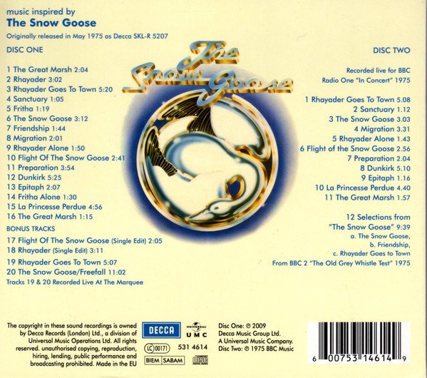 Camel - The Snow Goose (2xCD, Album, Dlx, RE, RM) - Image 2