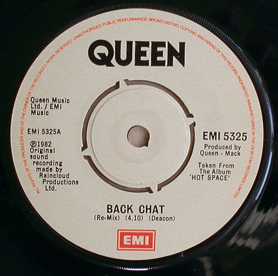 Queen - Back Chat (7", Single, Kno) - Image 3