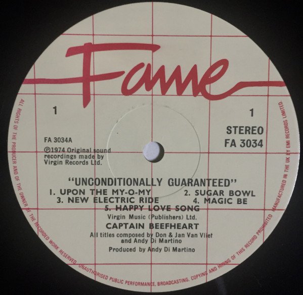 Captain Beefheart And The Magic Band - Unconditionally Guaranteed (LP, Album, RE) - Image 3