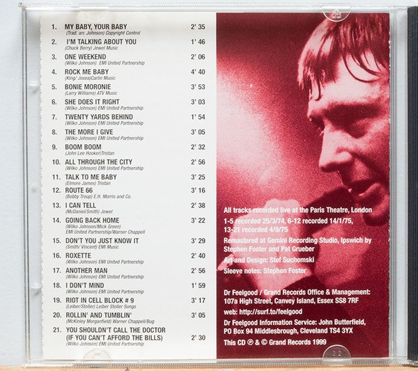 Dr. Feelgood - Live At The BBC 1974-5 (CD, Album, Comp) - Image 3