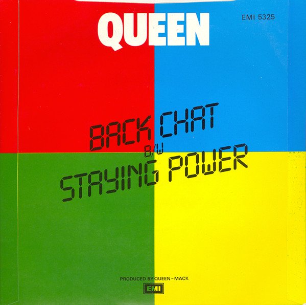 Queen - Back Chat (7", Single, Kno) - Image 2