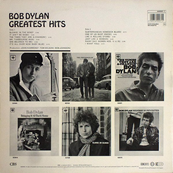 Bob Dylan - Greatest Hits (LP, Comp, RE) - Image 2