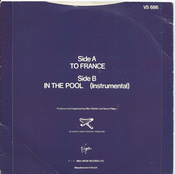 Mike Oldfield - To France (7", Single) - Image 2