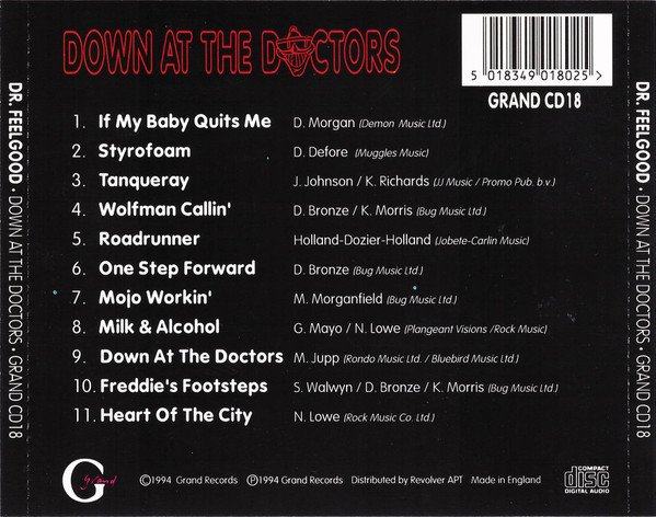 Dr. Feelgood - Down At The Doctors (CD, Album, Liv) - Image 2