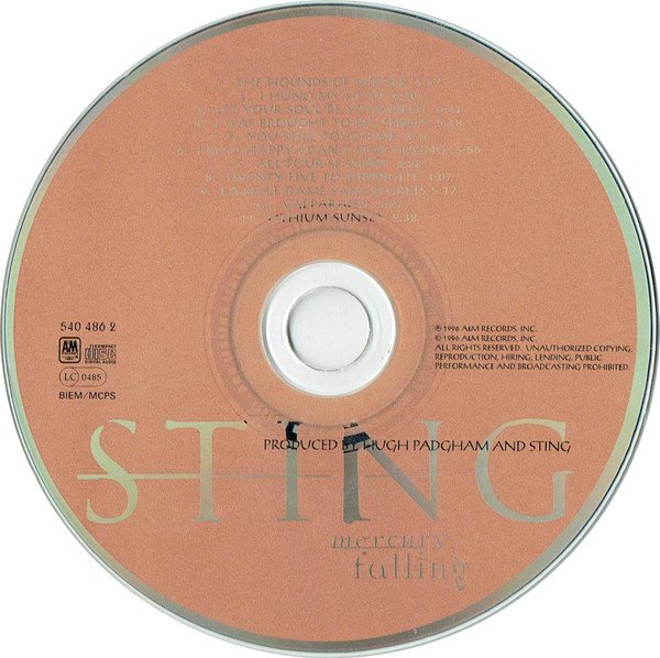 Sting - Mercury Falling (CD, Album) - Image 3